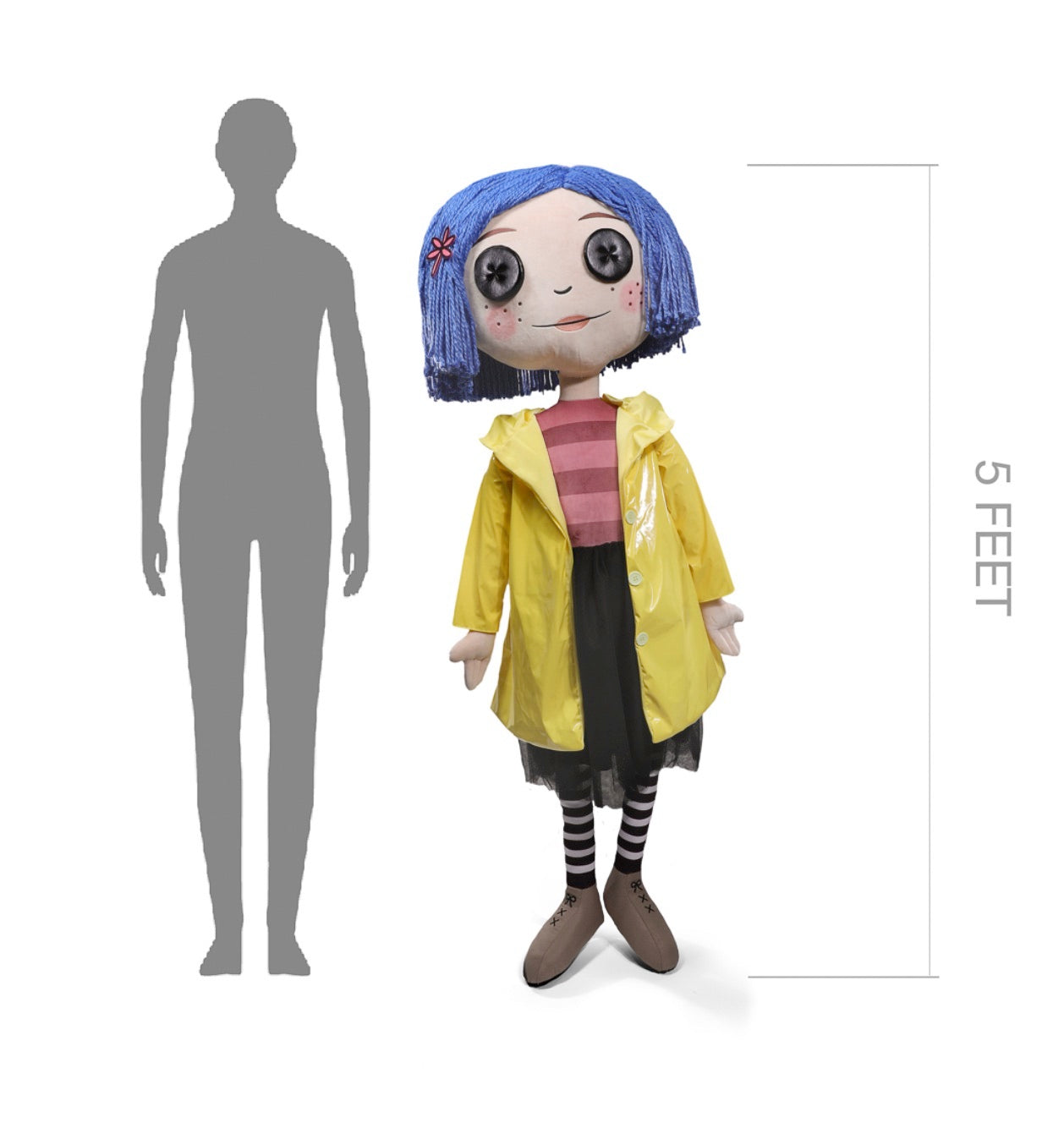 Coraline 5Ft (1.5M) Life Size Plush (With Metal Stand)