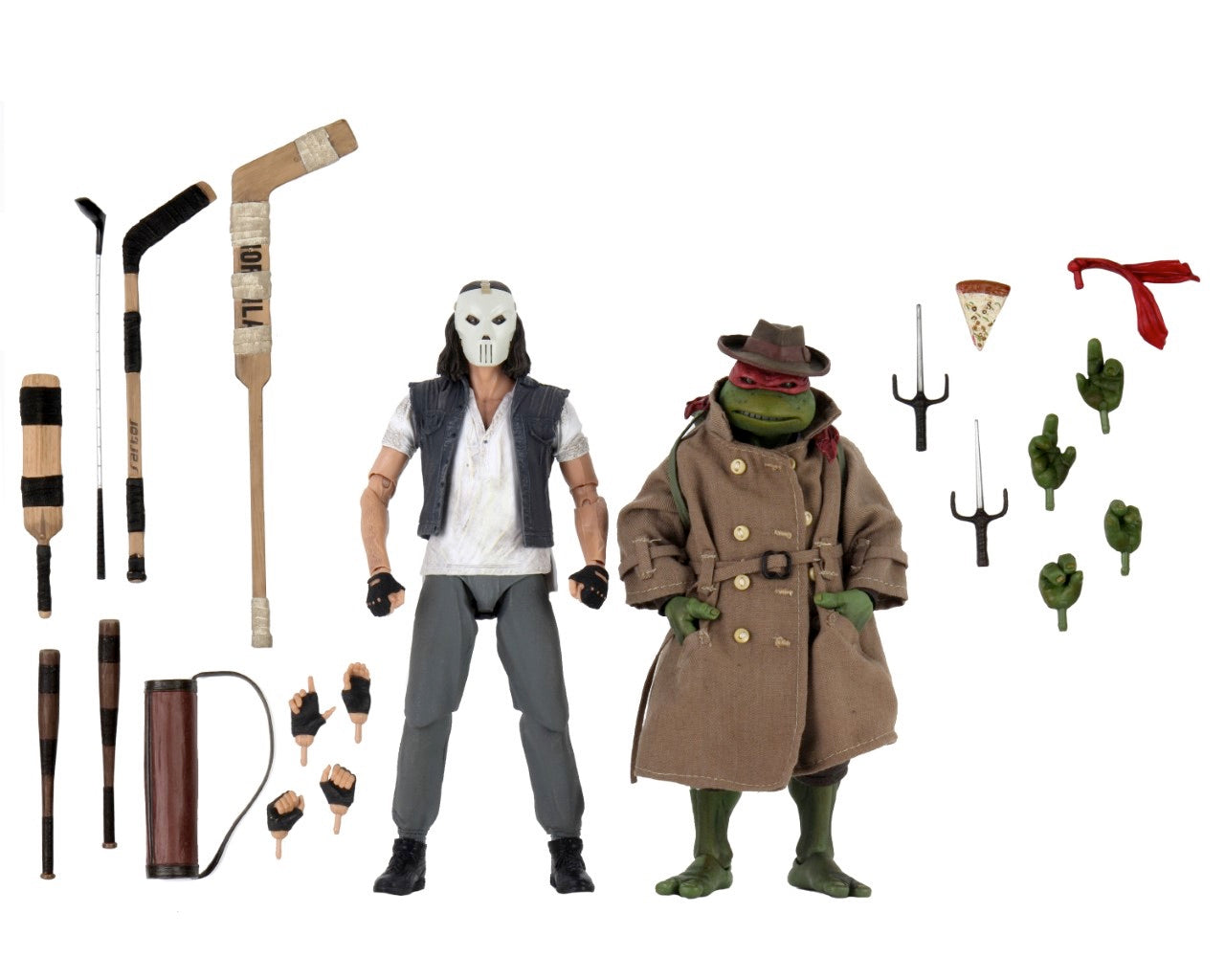 Tmnt 1990 Movie Casey Jones And Raphael In Disguise 7 Inch Scale Action Figure 2-Pack Teenage Mutant Ninja Turtles