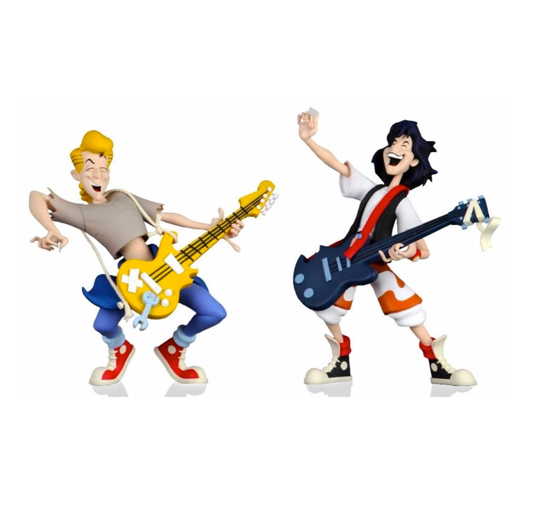 Bill And Ted'S Excellent Adventure Toony Classics 2-Pack 6 Inch Scale Action Figure Set