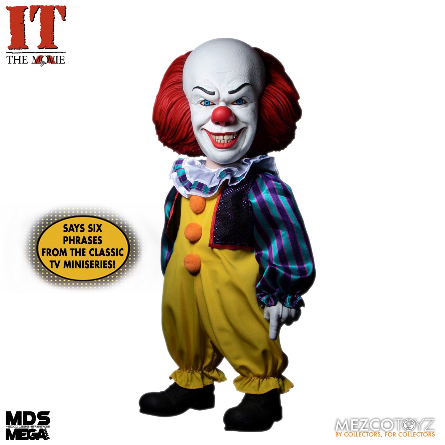 It 1990 Pennywise 15 Inch Mds Mega Figure - No Sound - Reduction