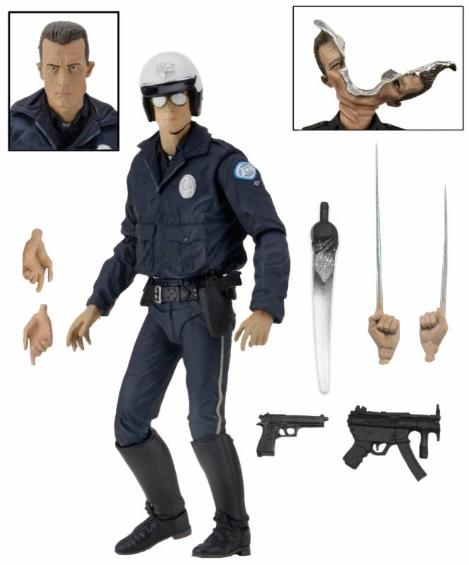 Terminator 2 T-1000 (Motorcycle Cop) Ultimate 7 Inch Scale Action Figure