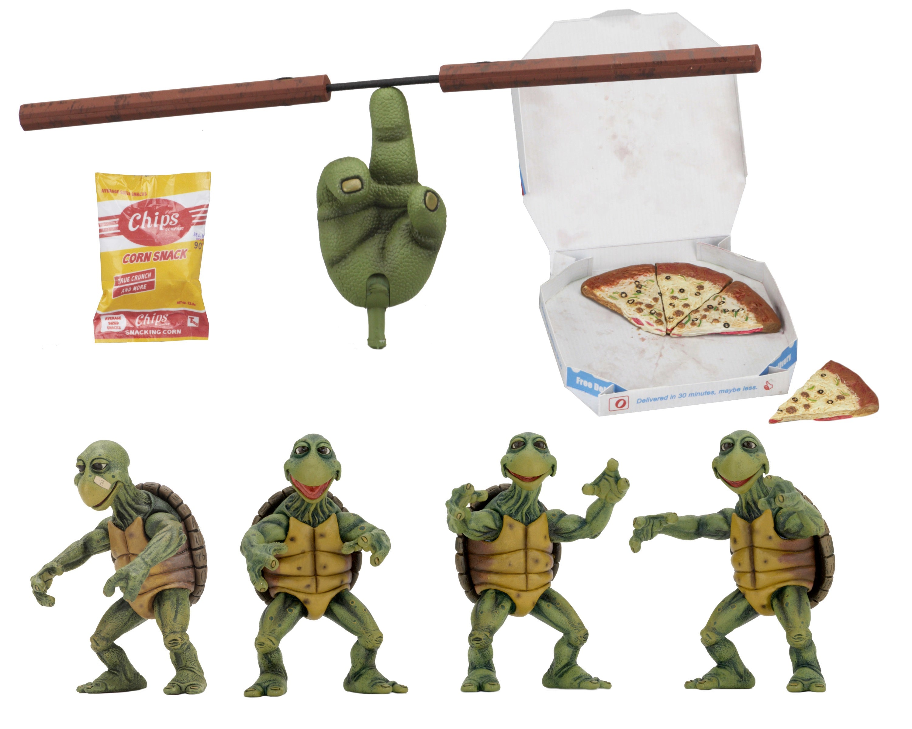 Tmnt 1990 Movie Baby Turtles Accessory Set 1/4 Scale Action Figures Teenage Mutant Ninja Turtles