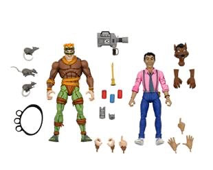 Tmnt Cartoon Rat King And Vernon 2-Pack 7 Inch Scale Action Figures - Reduction - Teenage Mutant Ninja Turtles 