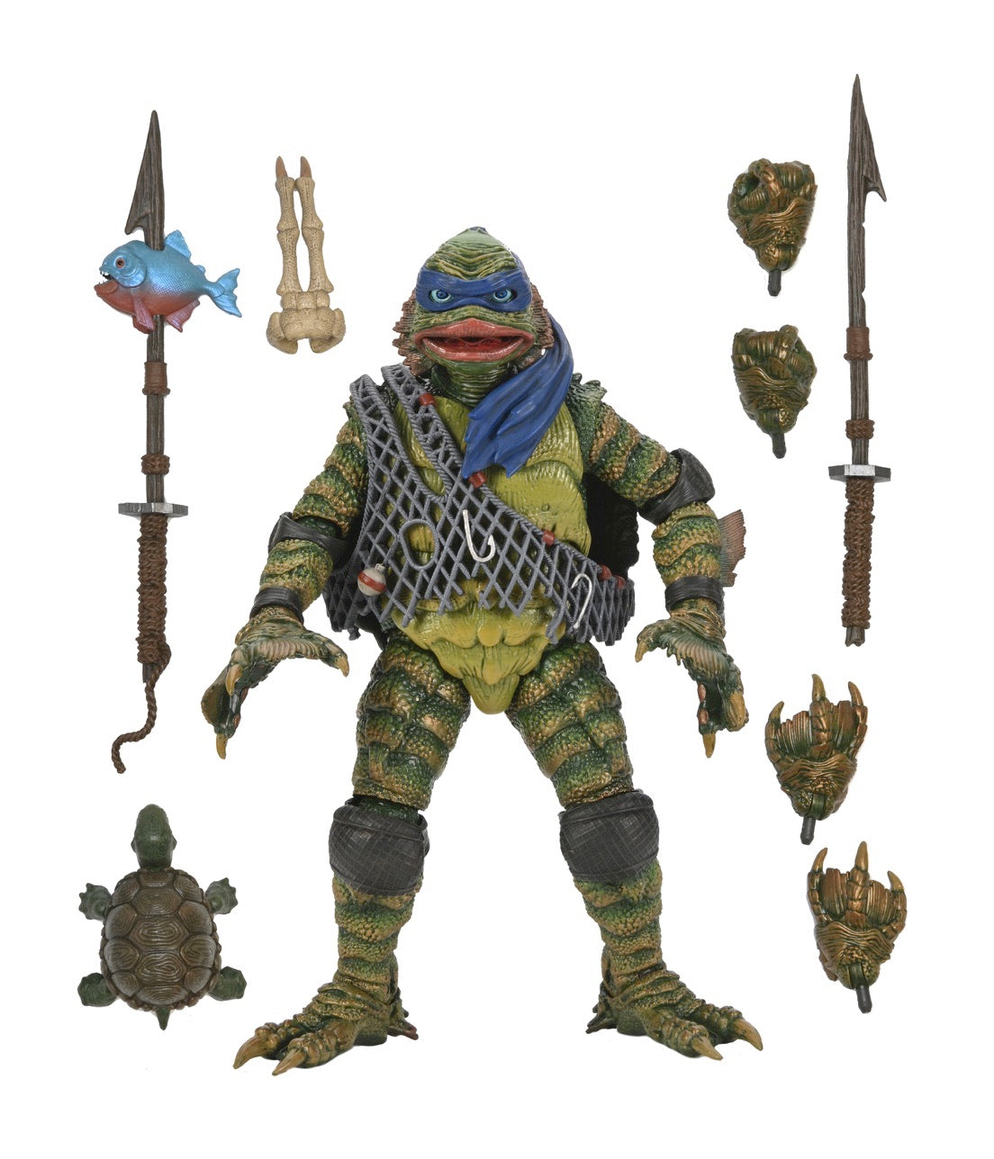 Tmnt / Universal Leonardo As The Creature Of The Black Lagoon 7 Inch Scale Action Figure Universal Monsters X Teenage Mutant Ninja Turtles