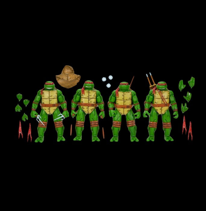 Tmnt Comic Leonardo, Raphael, Michelangelo, Donatello 4-Pack (Mirage Comics) 7 Inch Scale Action Figure Set Teenage Mutant Ninja Turtles