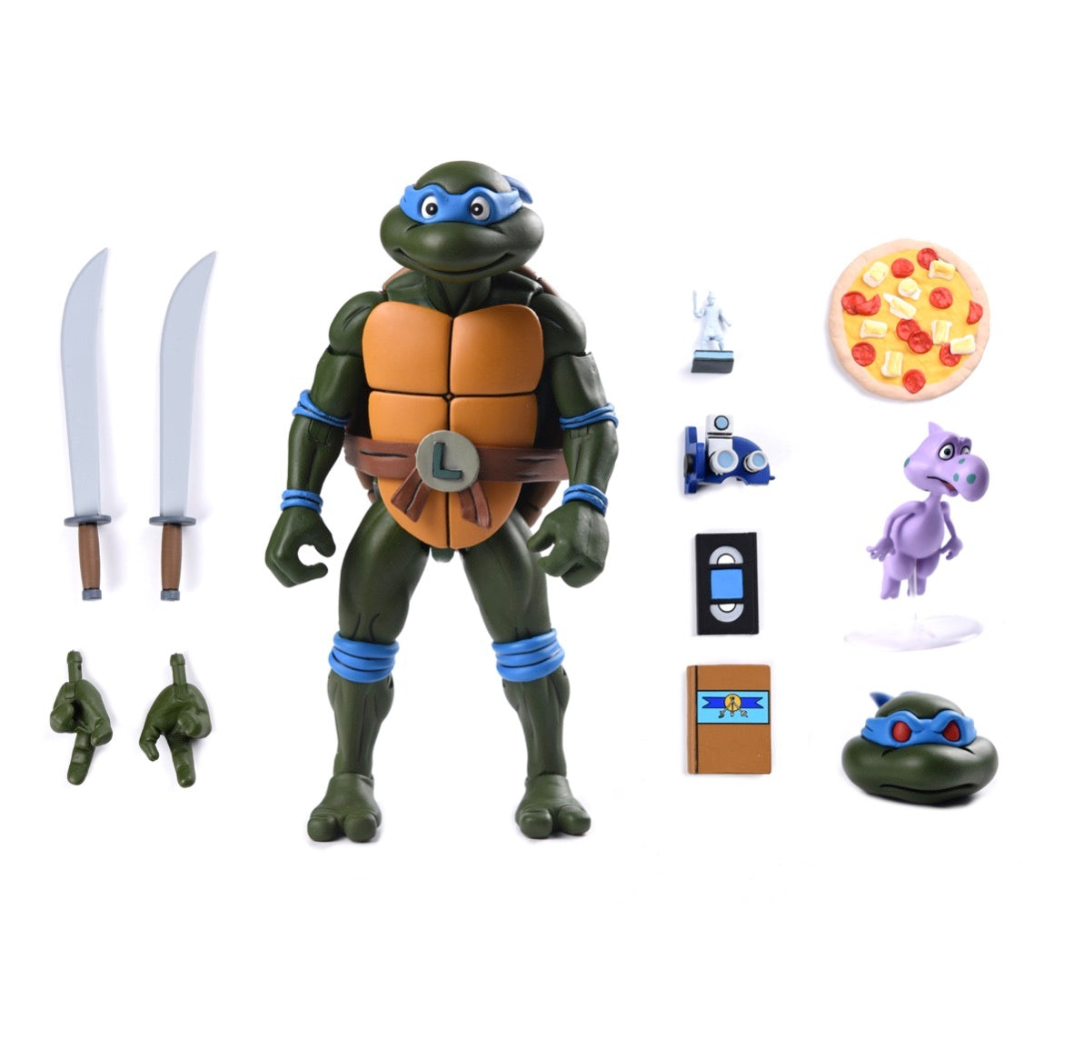 Tmnt Cartoon Leonardo (Vhs) Ultimate 7 Inch Scale Action Figure Teenage Mutant Ninja Turtles 