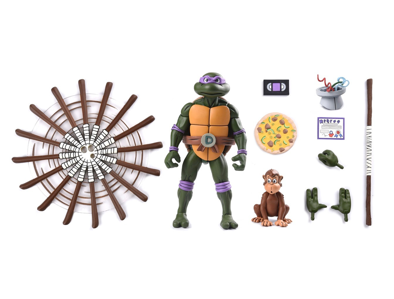 Tmnt Cartoon Donatello (Vhs) Ultimate 7 Inch Scale Action Figure Teenage Mutant Ninja Turtles 