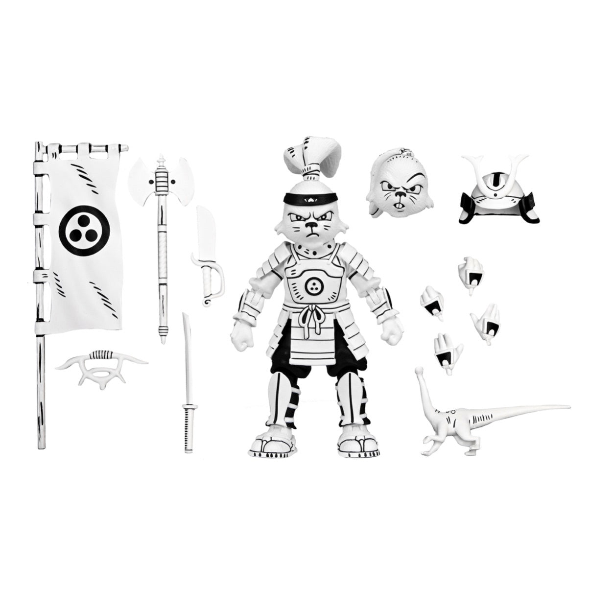 Usagi Yojimbo Samurai Usagi Yojimbo B/W 7 Inch Scale Action Figure