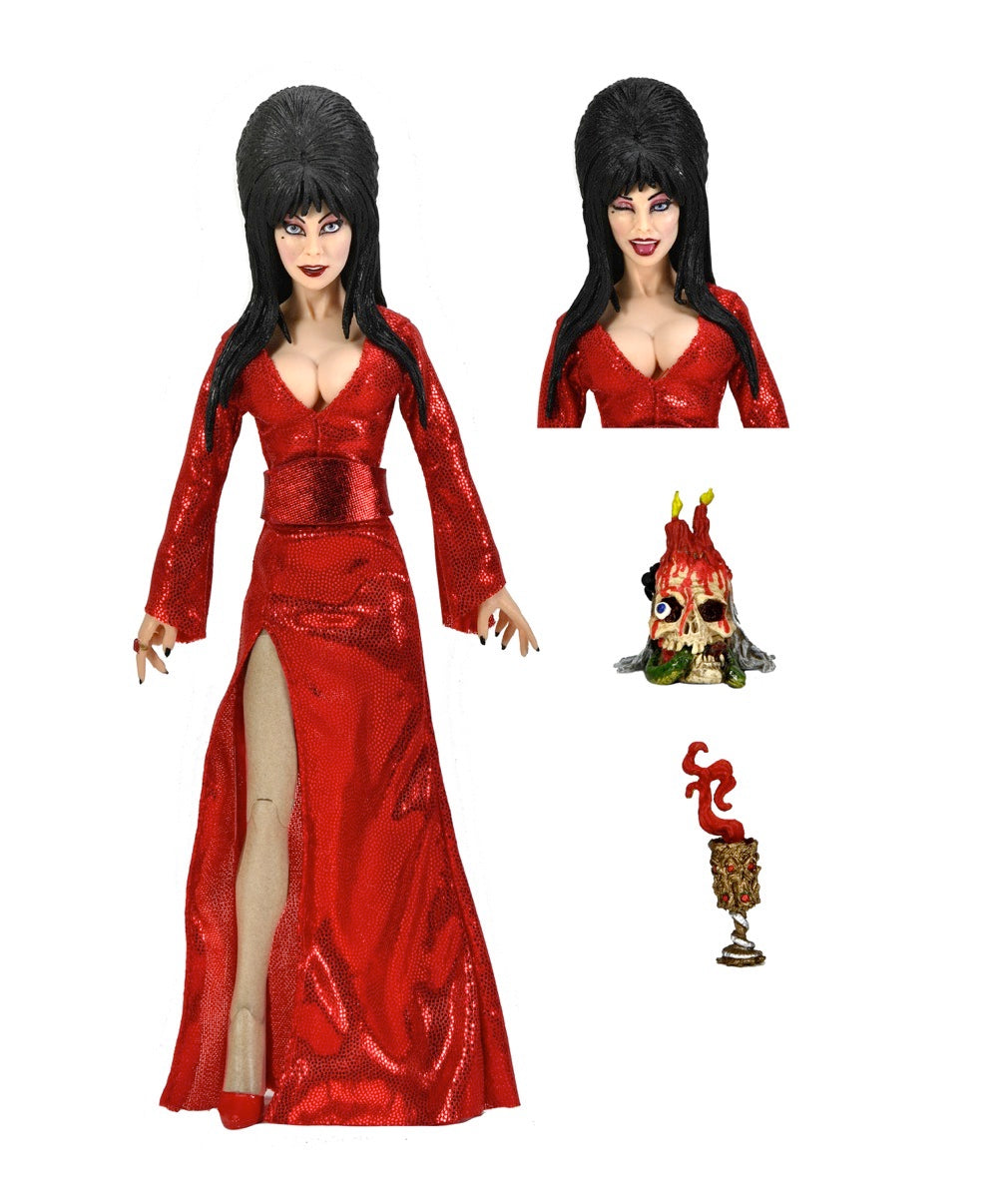 Elvira Red White And Boo 8 Inch Clothed Action Figure 