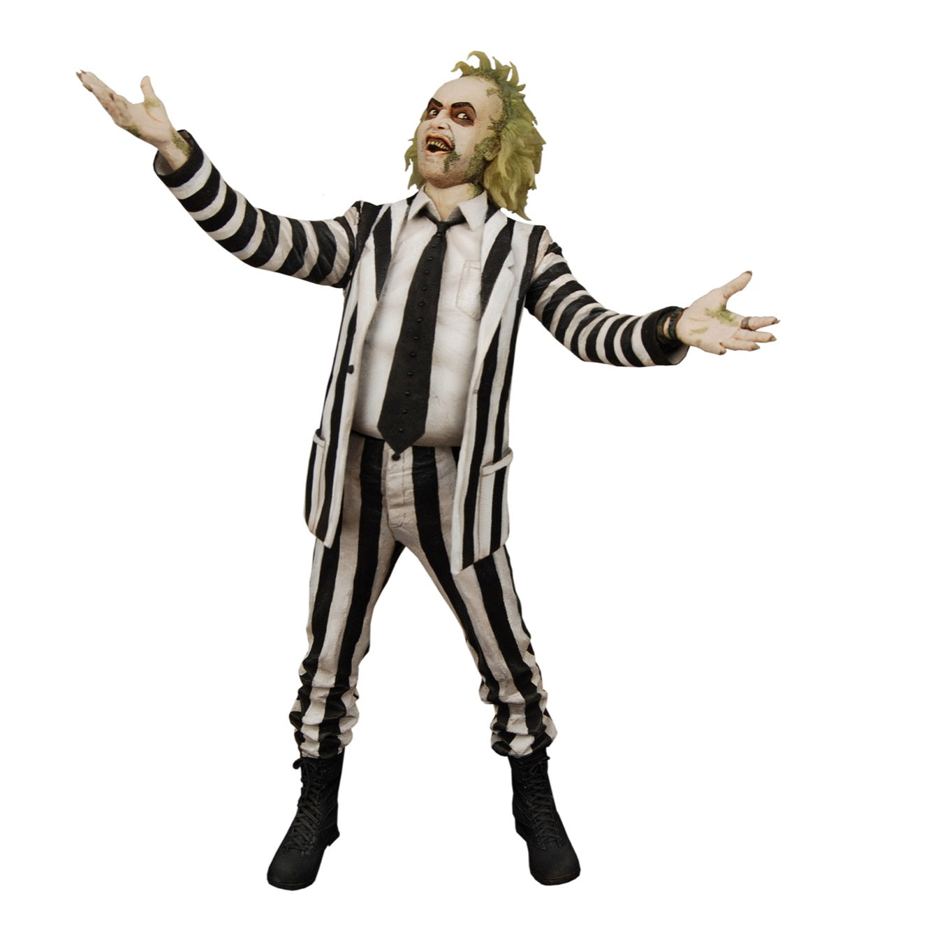 Beetlejuice (1988) ¬º Scale Action Figure With Sound - Striped Suit Beetlejuice 