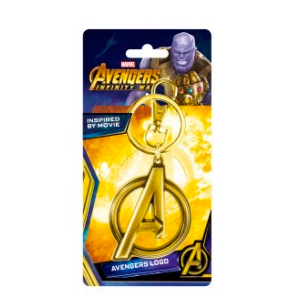 Avengers Logo (Gold) Marvel Pewter Keyring