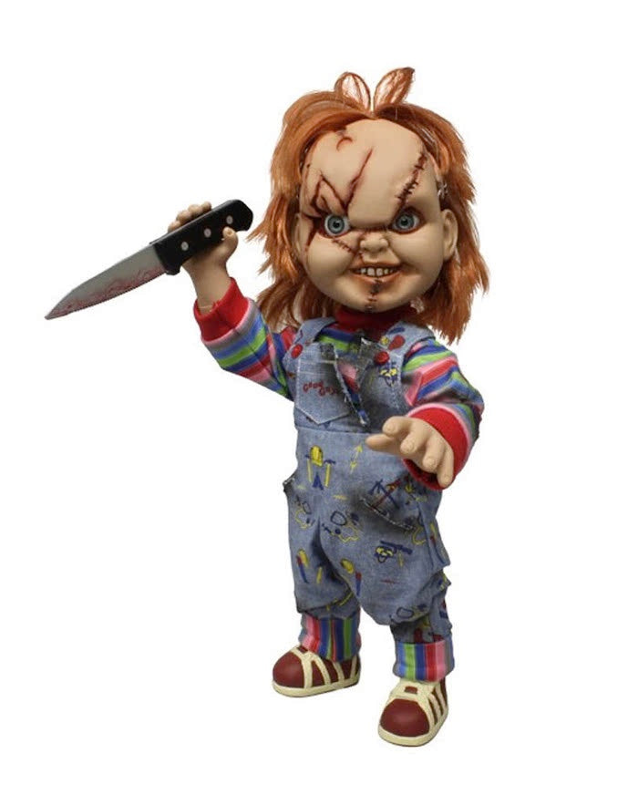 Chucky "Scarred Face" 15 Inch Mds Mega Scale Figure With Sound - Star Images Uk Exclusive