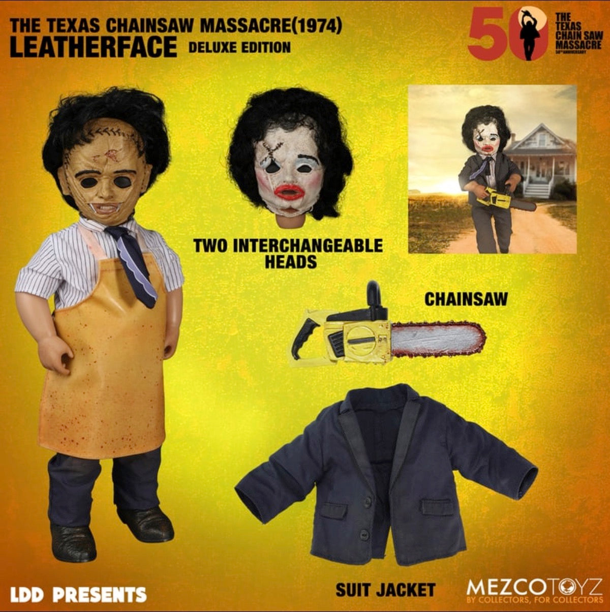 Living Dead Dolls Presents Texas Chainsaw Massacre (1974) Leatherface Deluxe Edition Ldd 