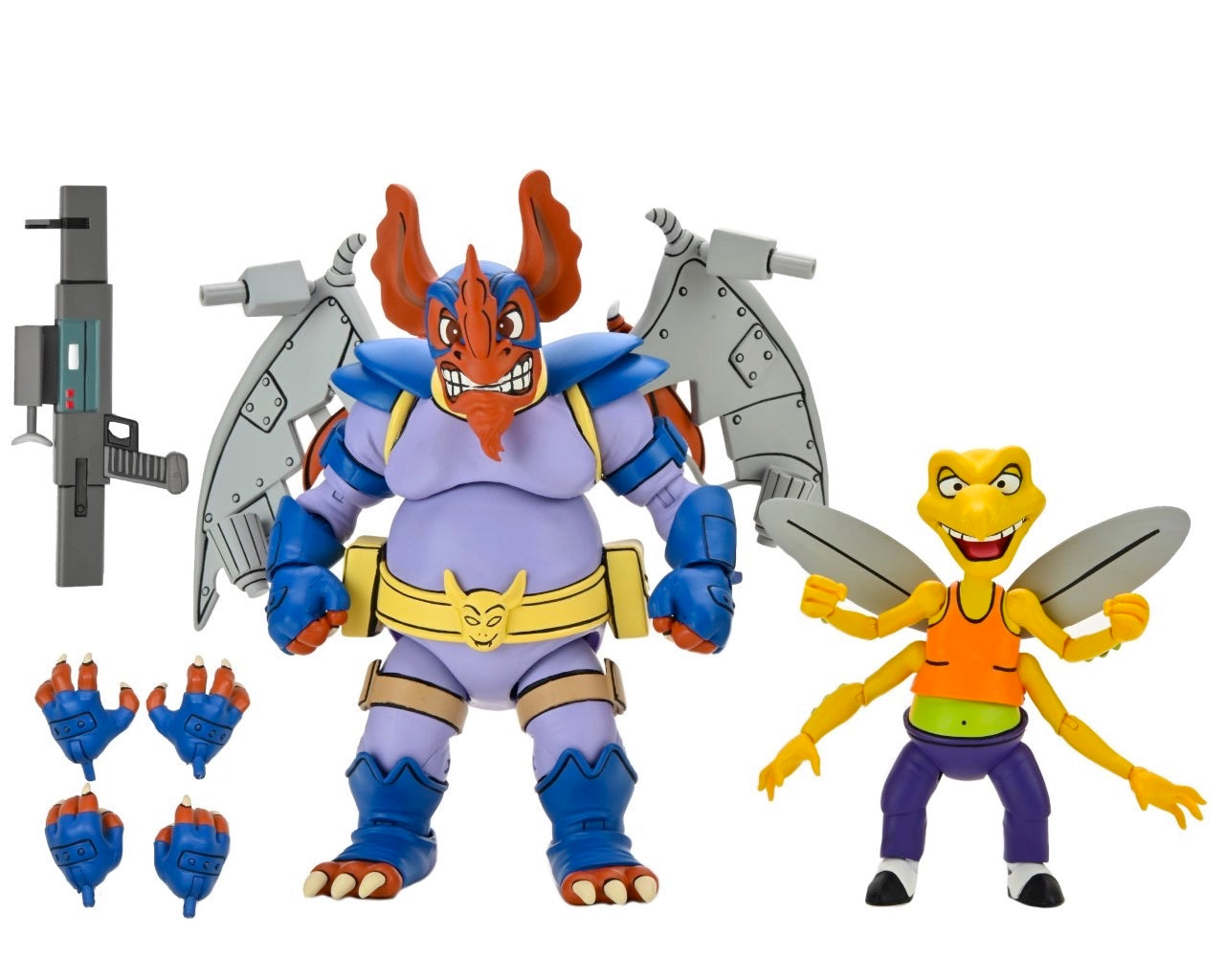 Tmnt Cartoon Wingnut And Screwloose 2-Pack 7 Inch Scale Action Figures - Reduction - Teenage Mutant Ninja Turtles