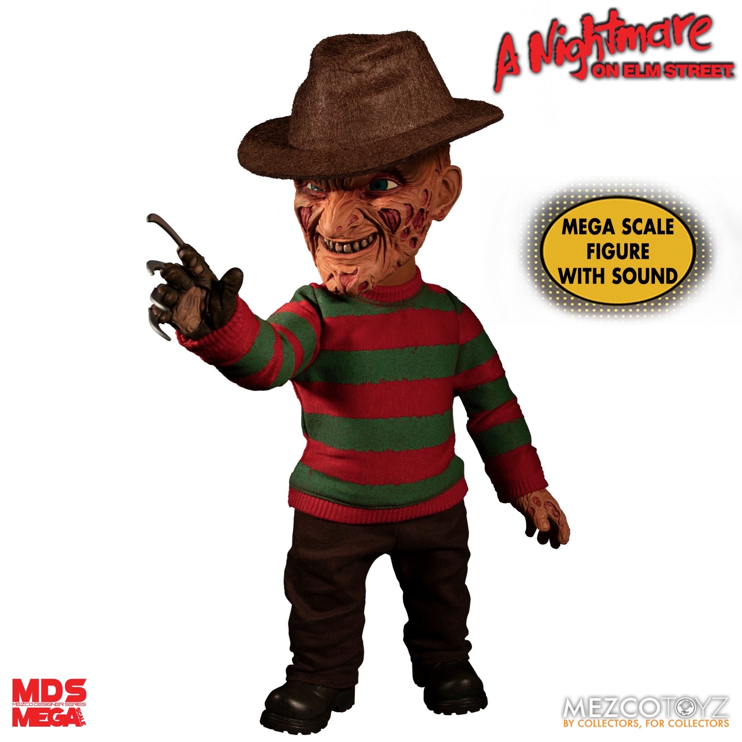 Nightmare On Elm Street 15 Inch Mds Mega Scale Figure Talking Freddy Krueger